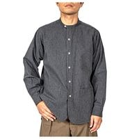ͽ����(���Ϥ�ͽ�� 3��ʹ�) ������� WORKERS �Х�ɥ��顼����� Band Collar Shirt Ecru Shirt Cloth/Black Chambray (2603-BCSH-ESCBC)