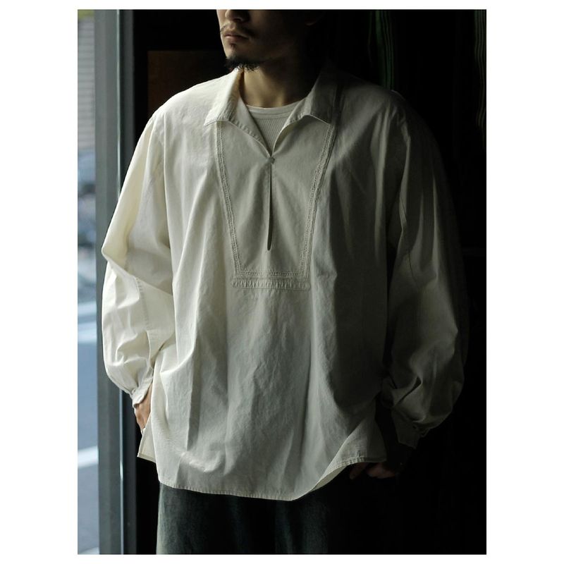 ヘラーズカフェ　シャンブレーシャツ　白シャツ　38 長袖 ヘラーズカフェ シャンブレーシャツ 白シャツ 38 長袖 全8色