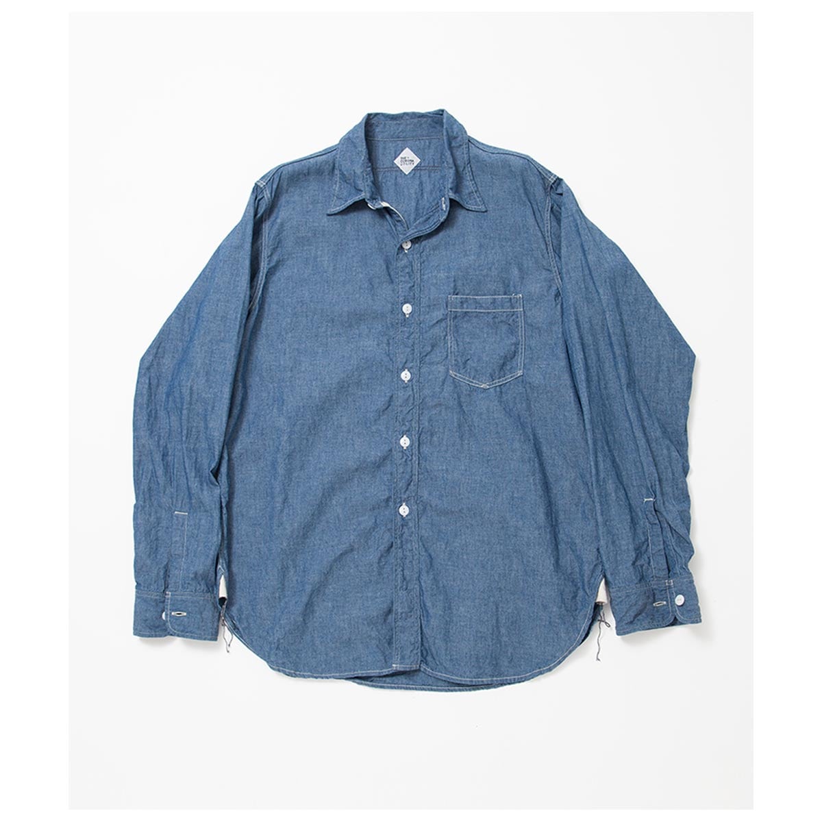 ͽ����(���Ϥ�ͽ�� 2��ʹ�) �� �����ʥ桼�ƥ���ƥ� THE CORONA UTILITY ���åȥ� �����֥졼 �ͥ��ӡ� 1�ݥ��å� ����� COTTON CHAMBRAY NAVY 1POCKET SHIRT (CS001-26)