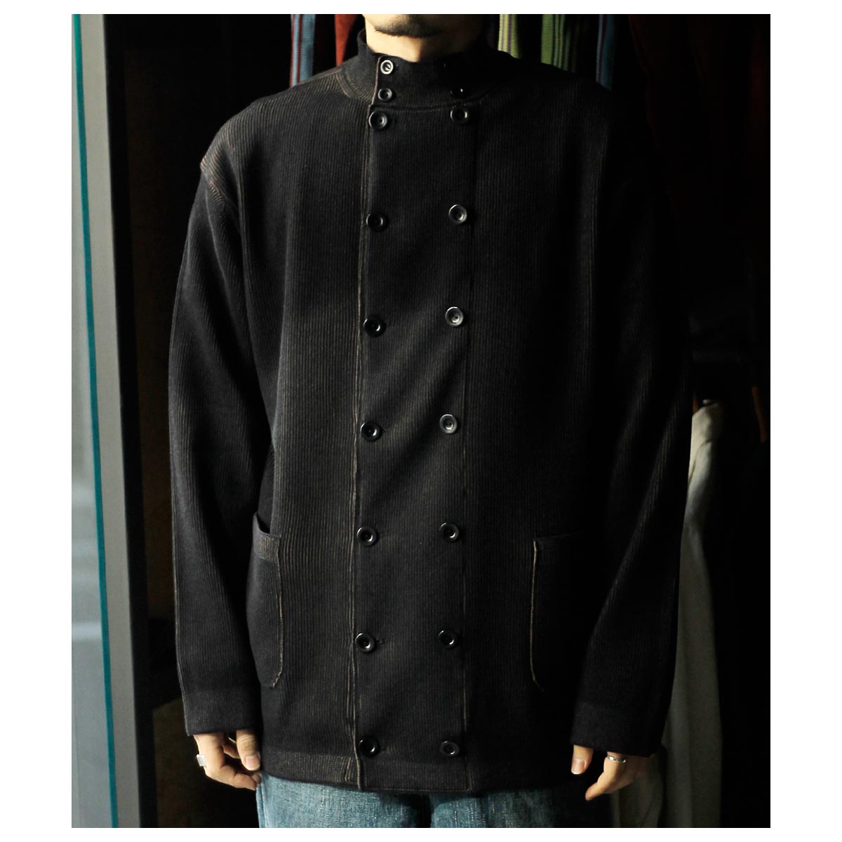 �����٥른�� AUBERGE ���åȥ� ���֥� �˥å� �����ǥ����� ���㥱�å� "����󥿡�" COTTON DOUBLE KNIT CARDIGAN JACKET "GUNTER" (AU26S27)