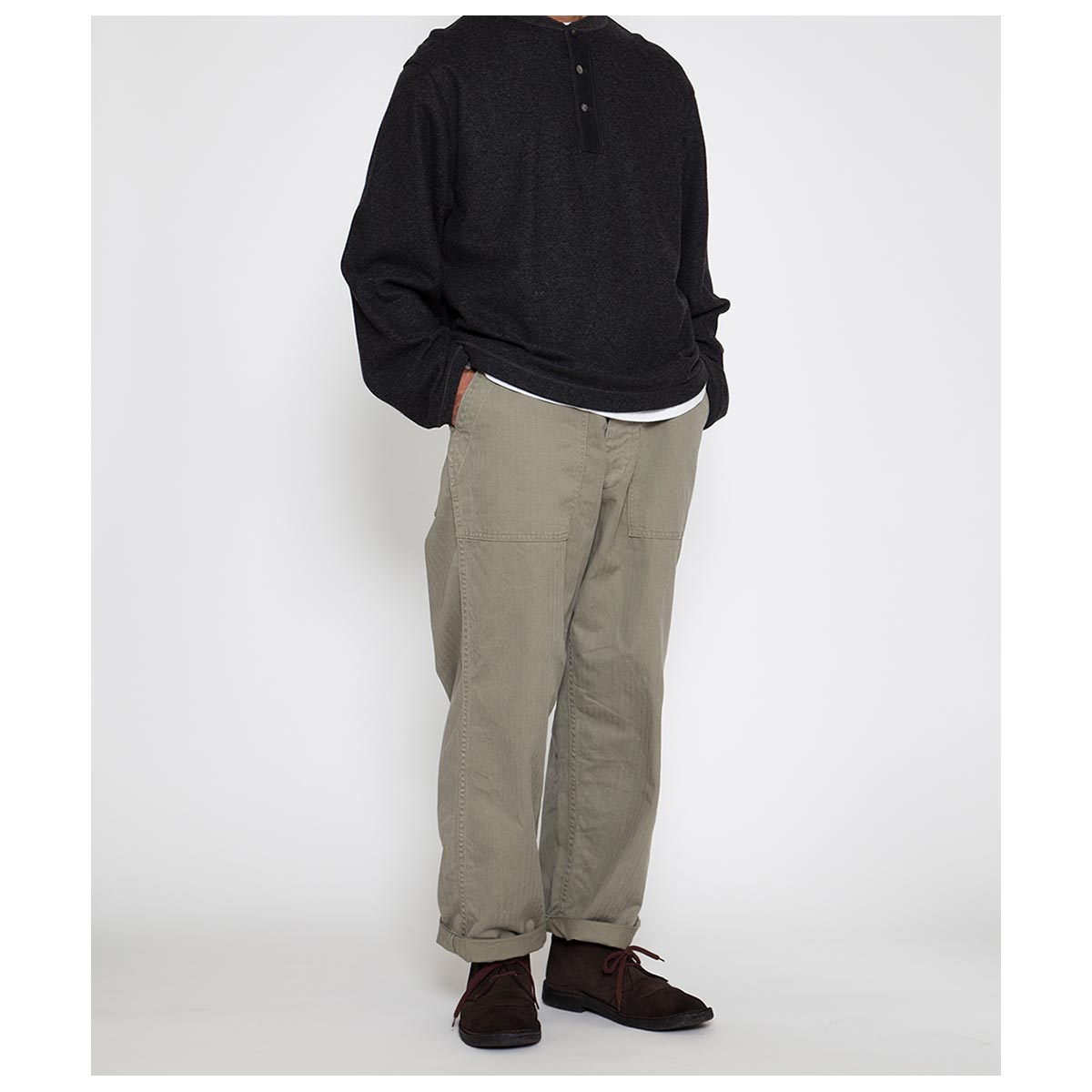 �ե��ƥ���������å��� FATIGUE SLACKS �ߥ꥿�꡼ SZ �إ��ܡ��� �ĥ��� �Х��������å��� M-47 �桼�ƥ���ƥ� ����å��� MILITARY SZ H.B.T BIO-WASH M-47 UTILITY SLACKS (FP027-26)