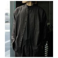 �ΥΥå� NONNOTTE �����ѡ�140�� ���ݥ��˥� ���˥� ���㥬���� �饦��� �ƥ��顼 �����С��������� ����� Super140' Apollonia Anima Jacquard Round Tailor Oversized Shirt (N-26S-094)