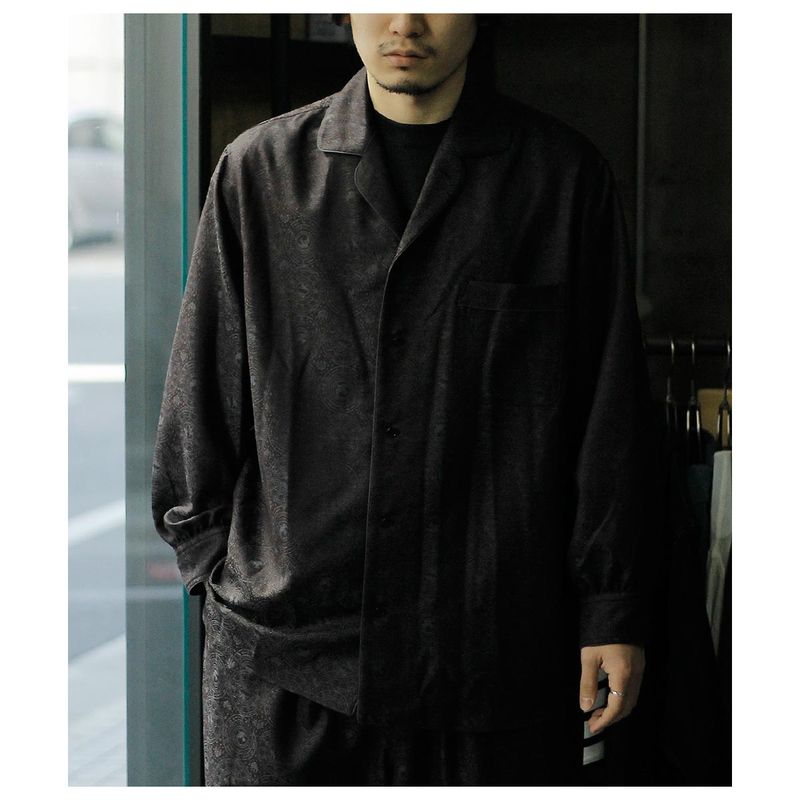 �ΥΥå� NONNOTTE �����ѡ�140�� ���ݥ��˥� ���˥� ���㥬���� �ɥ�ࡼ�� ����� Super140' Apollonia Anima Jacquard Dormeuse Shirt (N-26S-070)