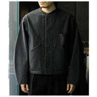 ����� SARTO ����ե� ���� �إӡ� �����Х� ���硼�� �Ρ����顼 ���㥱�å� SULFER DYING HEAVY CANVAS SHORT NO-COLLAR JACKET (261-07001)