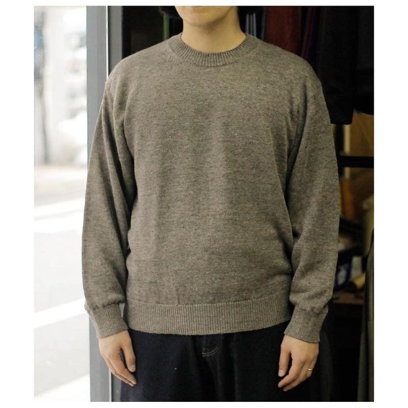 �Хȥʡ� BATONER �����å���� �ϥ�������� ��ͥ� ���롼�ͥå� WASHED HIGH COUNT LINEN CREW NECK (BN-26SM-020)