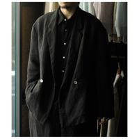 �������� AXIS �ե��֥�쥤�ƥå� ���륯 ��ͥ� ���֥� �֥쥹�ƥå� ���㥱�å� Fibrillated Silk Linen Double Brested Jacket (JK001-26SS)