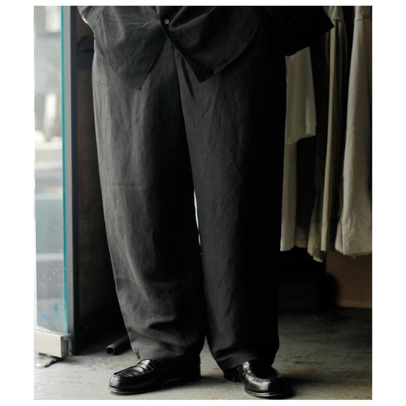 �������� AXIS �ե��֥�쥤�ƥå� ���륯 ��ͥ� �磻�� �������� �ѥ�� Fibrillated Silk Linen Wide Easy Pants (P004B-SL-26SS)