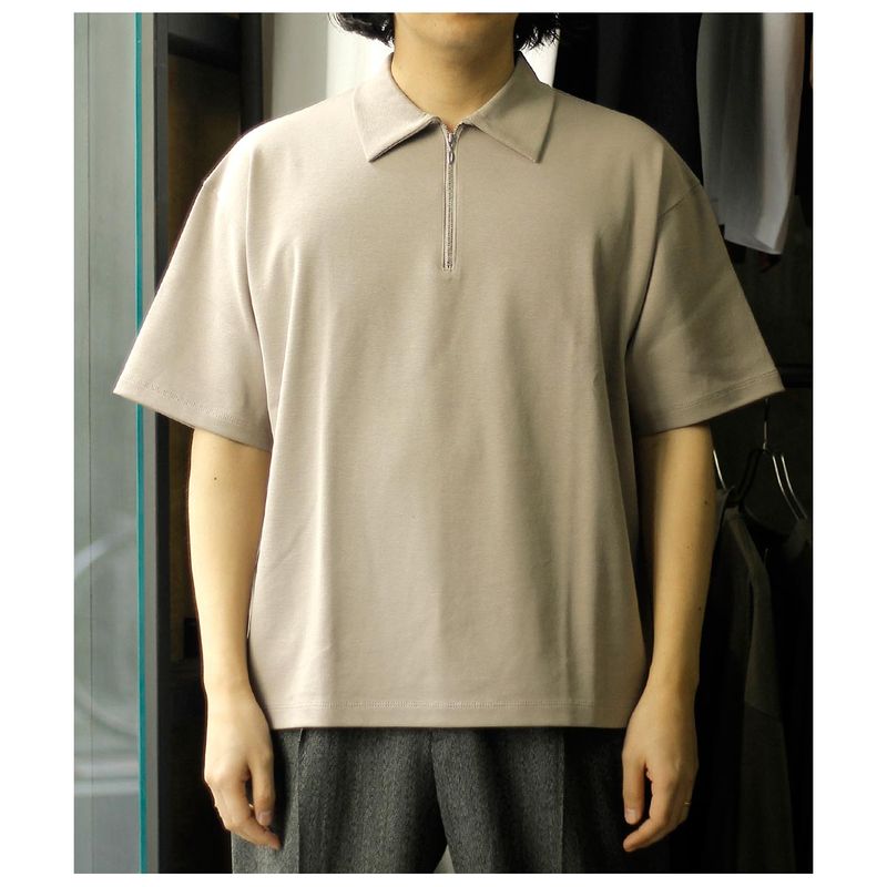 �Хȥʡ� BATONER �ߥ�Υ�� �ϡ��ե��å� T�����  MILANO RIB HALF ZIP T-SHIRT (BN-26SM-055)