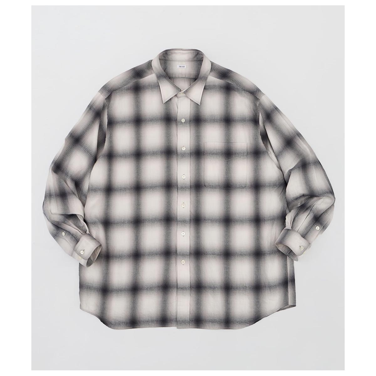 �� �ǥ� THE DAY ���åȥ� ��襻�� ����֥� �ץ쥤�� ����� COTTON LYOCELL OMBRE PLAID SHIRT (D26SS-01010)