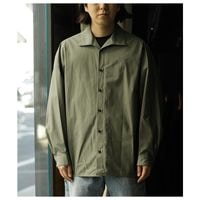 �ΥΥå� NONNOTTE ���ꥢ �إӡ� �֥�����  �ɥ졼�ԥ� �����ץ󥫥顼 ����� Clear Heavy Broadcloth Draping Open Collar Shirt Type A (N-26S-002)