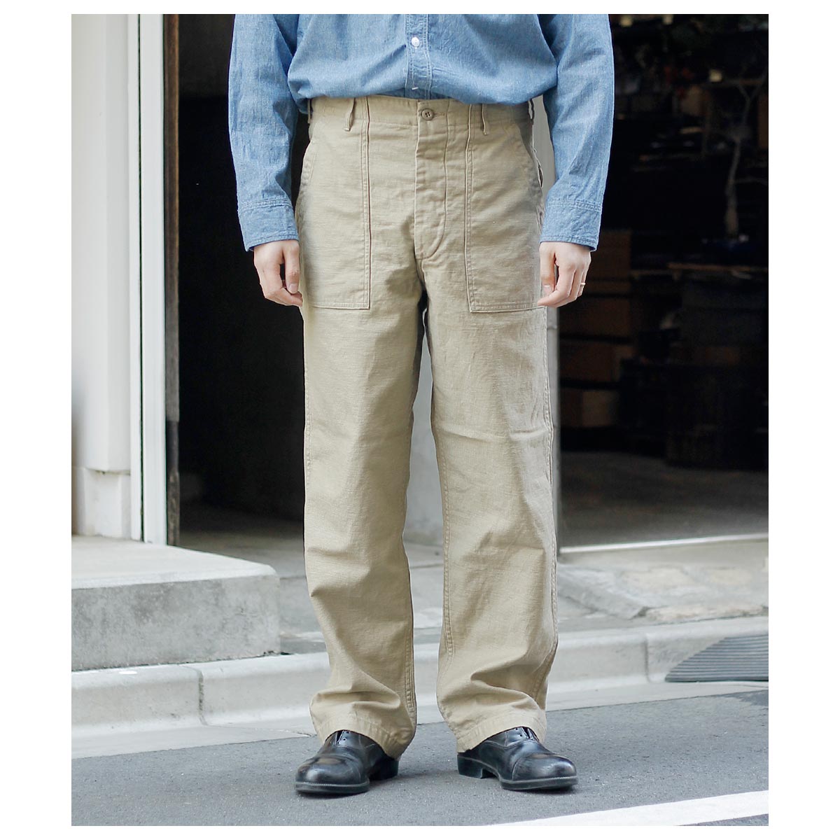 orSlow ���������� �ե��ƥ������ѥ�� 5002 �٥������ѥ�� �쥮��顼�ե��å� ����ɥ١����� US ARMY FATIGUE PANTS Button Fly REGULAR FIT MADE IN JAPAN (01-5002-72)