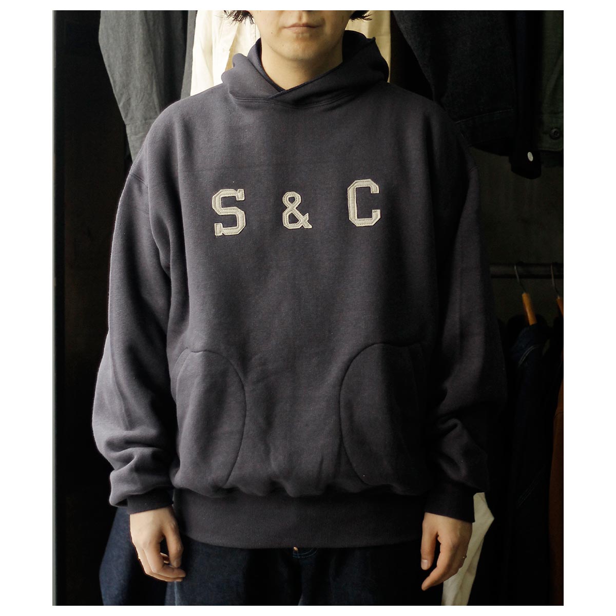 ����󥰥�å��� JOHN GLUCKOW ���֥�ե����� �Υå������� �������å� �ѡ����� ���åץꥱ The knockout Sweat Parka with Applique (JG-CS12-app)