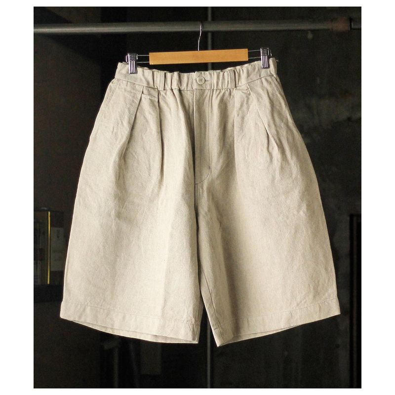 �ߥå��� MITTAN �������� �ӥå� ���硼�� �ѥ�� FLAX RAMIE BIG SHORT PANTS (PT-151-26A)
