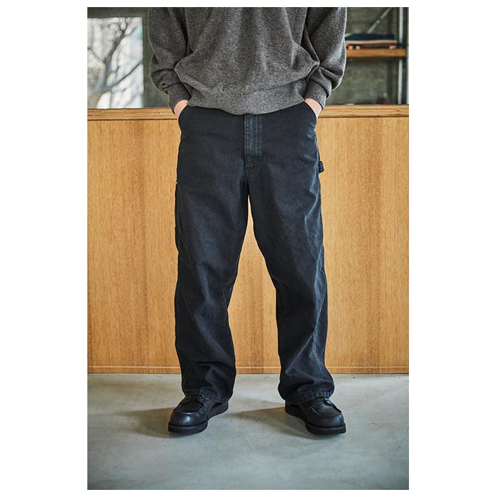 ͽ����(���Ϥ�ͽ�� 9-10��ʹ�) orSlow ���������� ���å� �ե��å� ���å����ե����� ���å� �ڥ��󥿡��ѥ�� �֥�å�  DAD'S FIT OXFORD PAINTER PANTS (01-5328-61S-RESERVE)