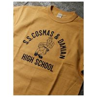 ウエアハウス WAREHOUSE "S.S.COSMAS & DAMIAN" プリント Tシャツ 4601 "S.S.COSMAS & DAMIAN" T-SHIRTS (26SS-4601-SSCOSMAS)