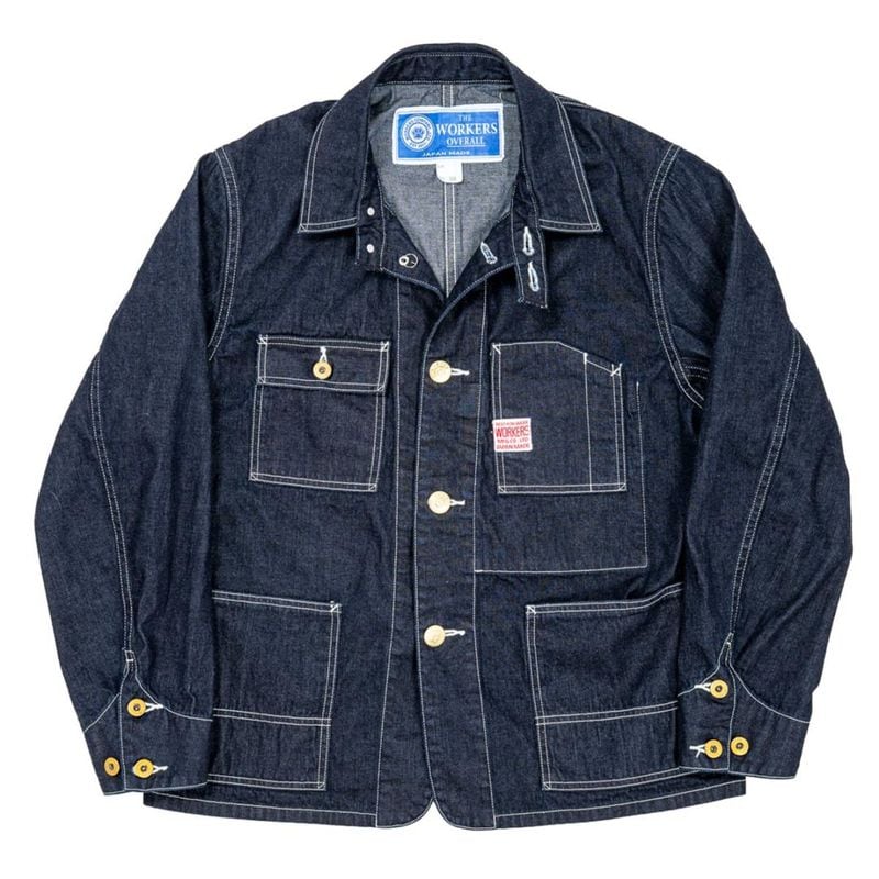 ͽ����(���Ϥ�ͽ�� 10��ʹ�) ������� WORKERS �ǥ�å��� �쥤������� ���㥱�å� 11oz �ԥ奢 ����ǥ����ǥ˥� Deluxe Railroad Jacket 11 oz, Pure Indigo Denim (2610-DRJKT-PID)
