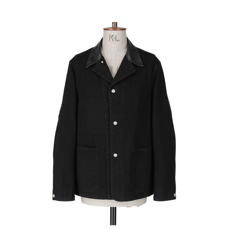 SCYE ���� ��������å� �֥�å� �ǥ˥� ���祢���㥱�å� Selvedge Black Denim Chore Jacket (5726-63510)