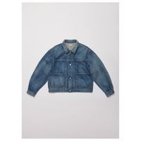 ����ƥꥢ ULTERIOR ������ơ��� �����å���� ��������å� �ǥ˥� �ץ꡼�ƥå� ���㥱�å�  VINTAGE WASHED SELVEDGE DENIM PLEATED JKT (UBJ66-LC273-V)