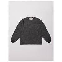アルテリア ULTERIOR ウールコットン ハニカム ヘンリーネック トップ W/C HONEYCOMB HENLEY-NECK TOP (UCS120-LC270)