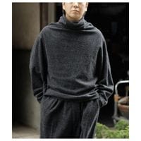 ノノット NONNOTTE スーパー 120’s エア インレイ メルトン ハイネック ロング スリーブ プルオーバー Super 120’s Air Inlay Melton Draping H/N Long-Sleeve Pullover (N-26A-048)
