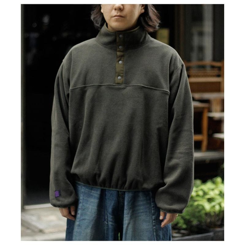 �ˡ��ɥ륺 NEEDLES �ӥȥ������� ���ʥå� ����� Between Snap Shirt - Poly Fleece (TY432)
