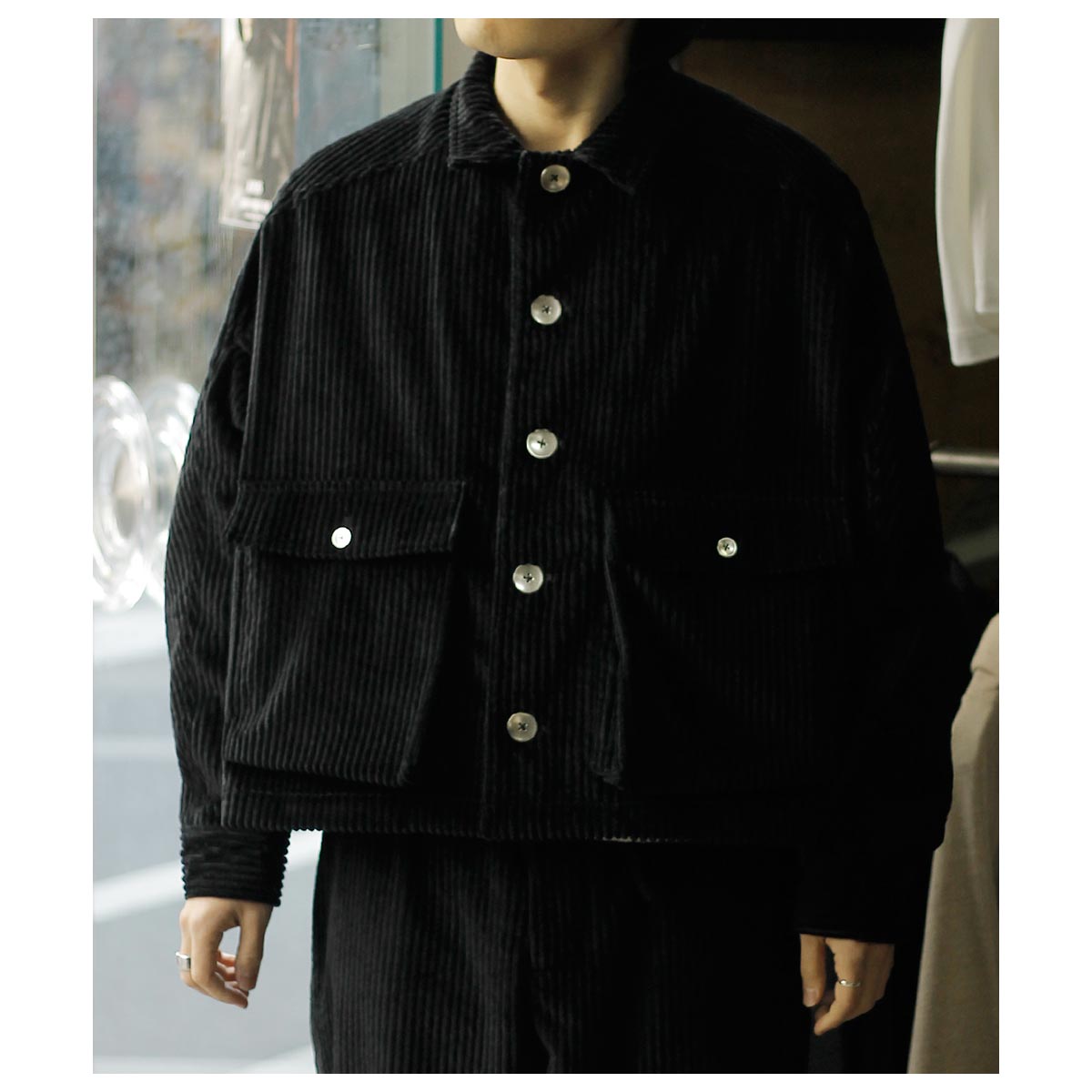 �������� AXIS 3.5W �����ǥ���� ���硼�ȥ�󥰥� �֥륾�� 3.5W Corduroy Short Length Blouson (BL001-SF)