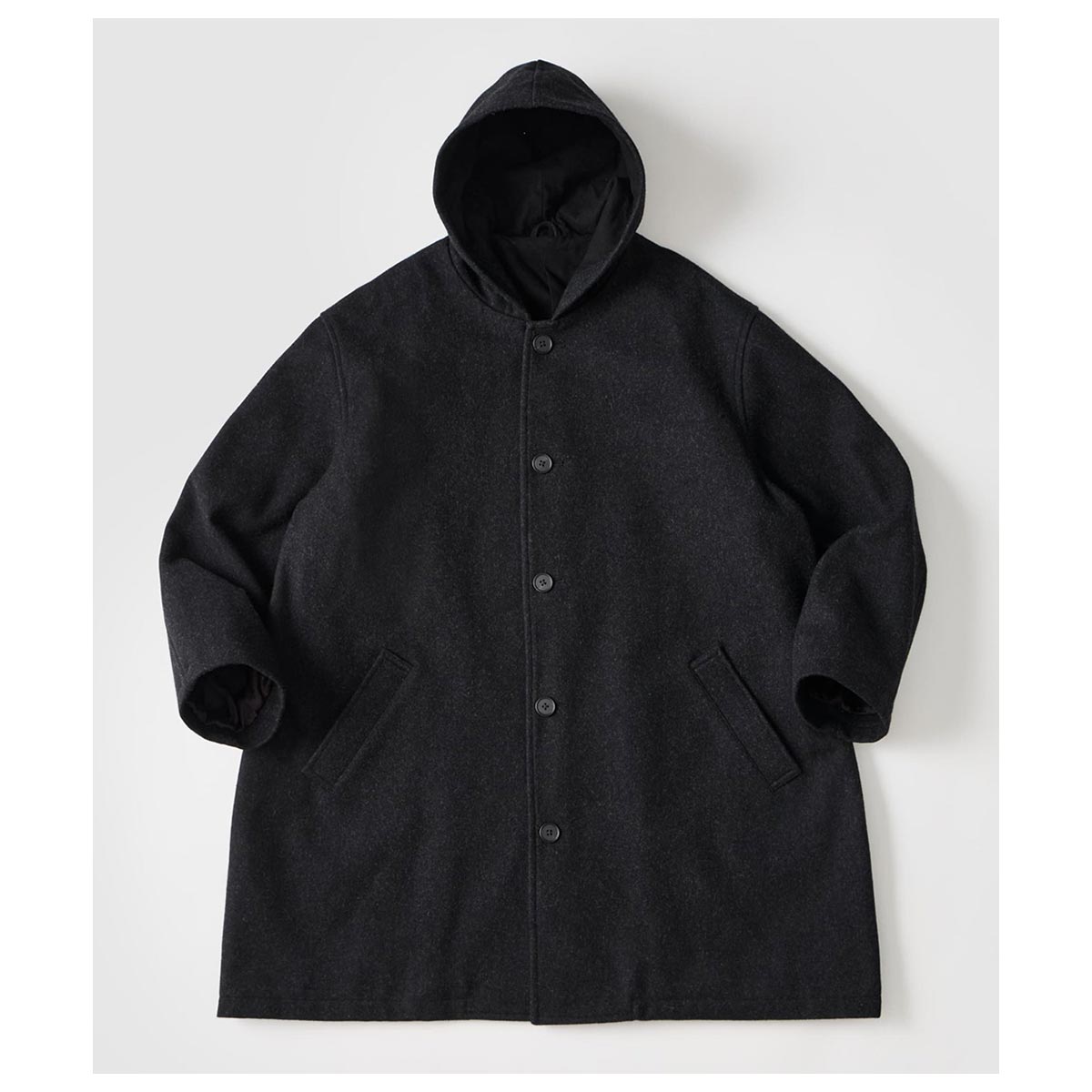 ザ デイ THE DAY ウールナイロン メルトン フーデット コート WOOL NYLON MELTON HOODED COAT (D26AW-05001)