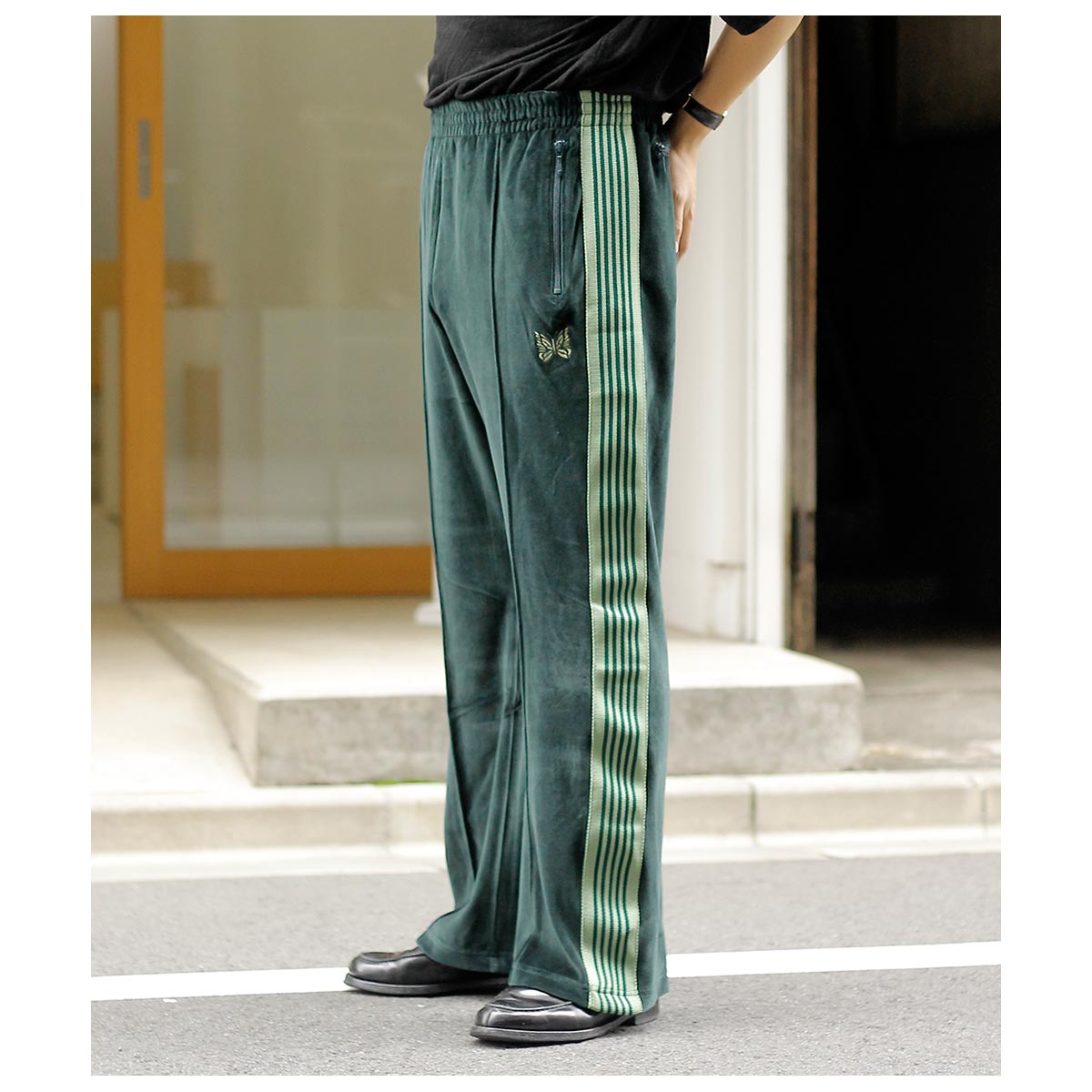 ニードルズ NEEDLES ベロア ブーツカット トラック パンツ Boot-Cut