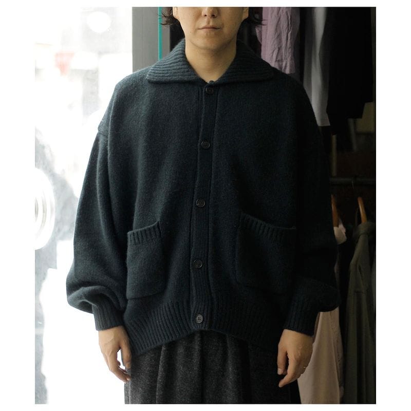 �ΥΥå� NONNOTTE ���� ������� ������ �䥯 �˥å� �ɥ졼�ԥ� �����ǥ����� ���㥱�å� Low Count Wool Yak Knit Draping Knit Cardigan Jacket (N-26A-002)