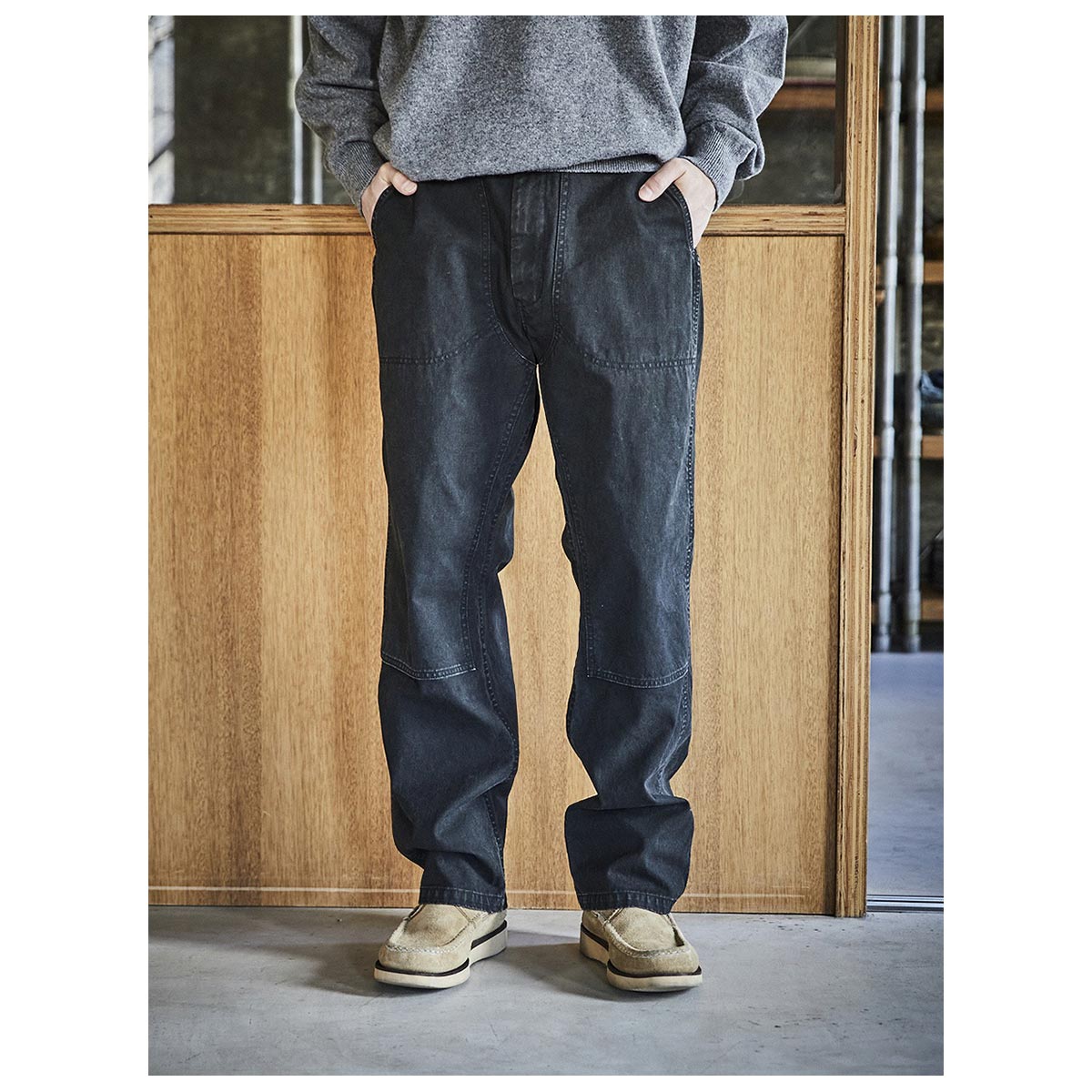 orSlow ���������� 26AW�������ʥ� ���֥�ˡ� �����Х� ��� �ȥ饦������ �֥�å� DOUBLE KNEE CANVAS WORK TROUSERS (01-5329-61S)