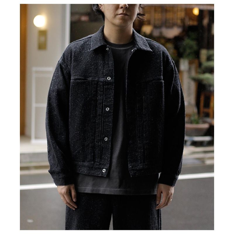 �������� 1000S ������ �ǥ˥� �ץ꡼�ƥå� ���㥱�å� DAZZLE DENIM PLEATED JACKET (TH-156)