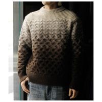スロープスロー Slopeslow アンダイド ヤク ニュージーランド ウール オンブレ クルーネック セーター undyed Yak/ NZ wool ombre sweater (1263041)
