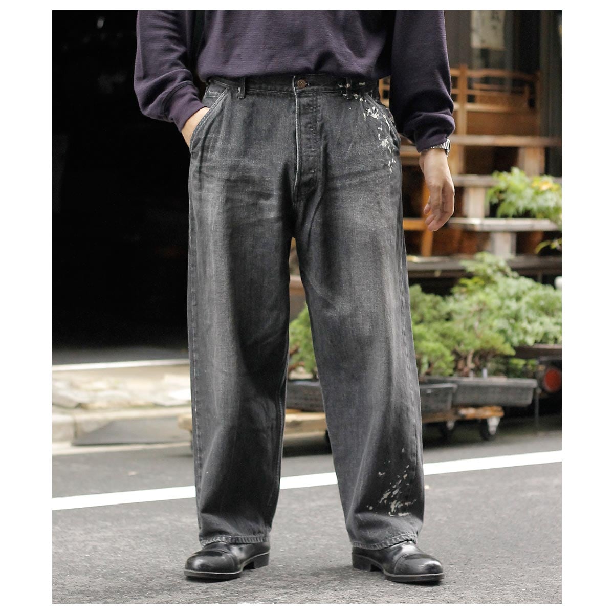 ジーンズ グランク GURANK ディストレスト セルヴィッチ ジーンズ Distressed