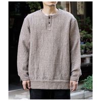 アケヨス オホス ヴェルデス ビシュウ Aquellos Ojos Verdes BISHU レノ ウィーブ クラシック ヘンリーネック シャツ Leno Weaves Classic Henry Neck Shirt (AOV-R2-IF-19)