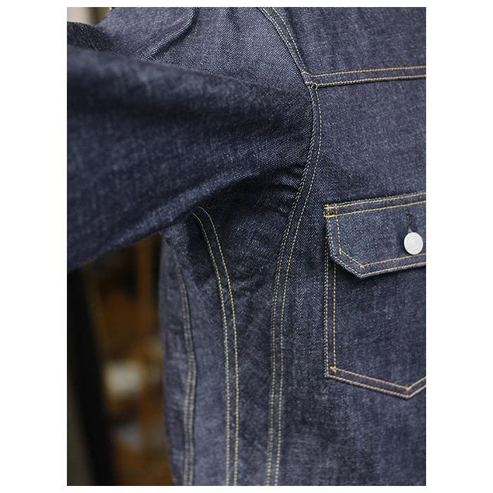 SCYE ���� 2nd ������ ��������å� �ǥ˥� �ȥ�å������㥱�å� Selvedge Denim Trucker Jacket 2 (5724-61510)