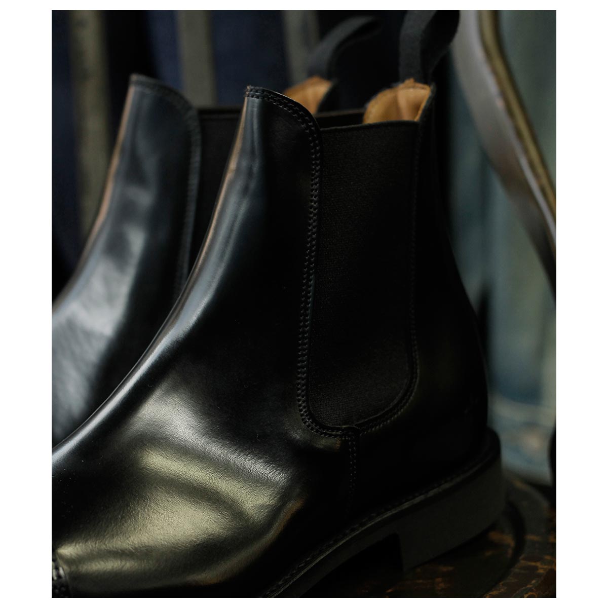  SANDERS ɥ֡ 륷 ֡ 塼  åץȥ ֥å MILITARY CAP TOE CHELSEA (1140-BLACK)