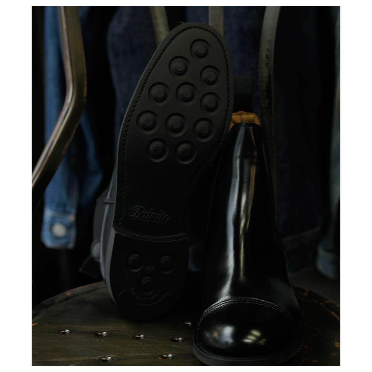  SANDERS ɥ֡ 륷 ֡ 塼  åץȥ ֥å MILITARY CAP TOE CHELSEA (1140-BLACK)