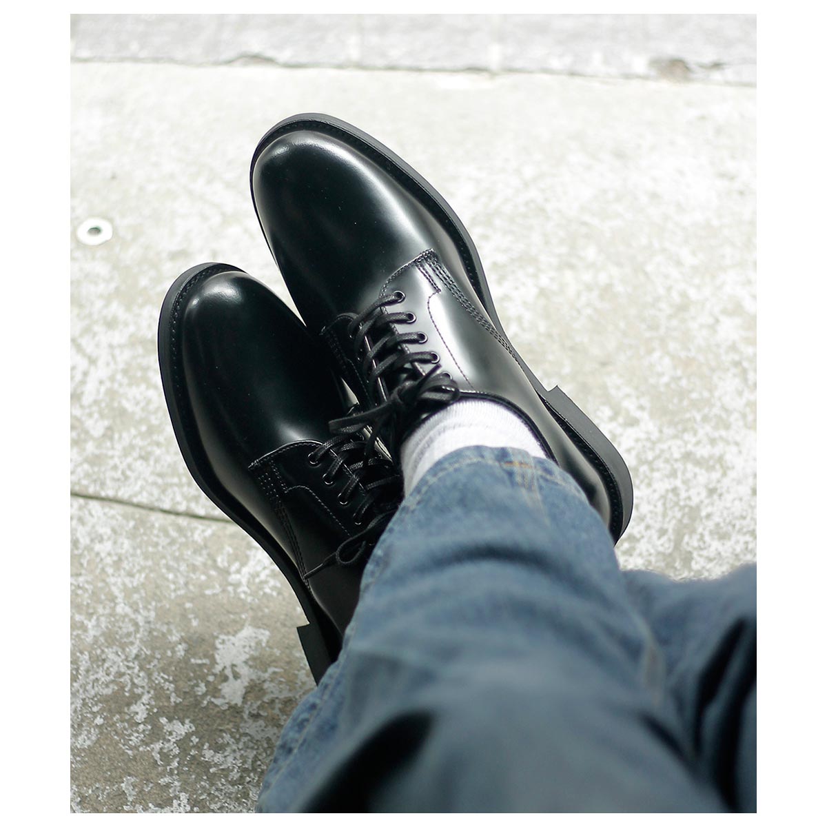  SANDERS ߥ꥿꡼ե 塼 MILITARY OFFICER SHOE MADE IN ENGLAND (SD-2246-BLACK)