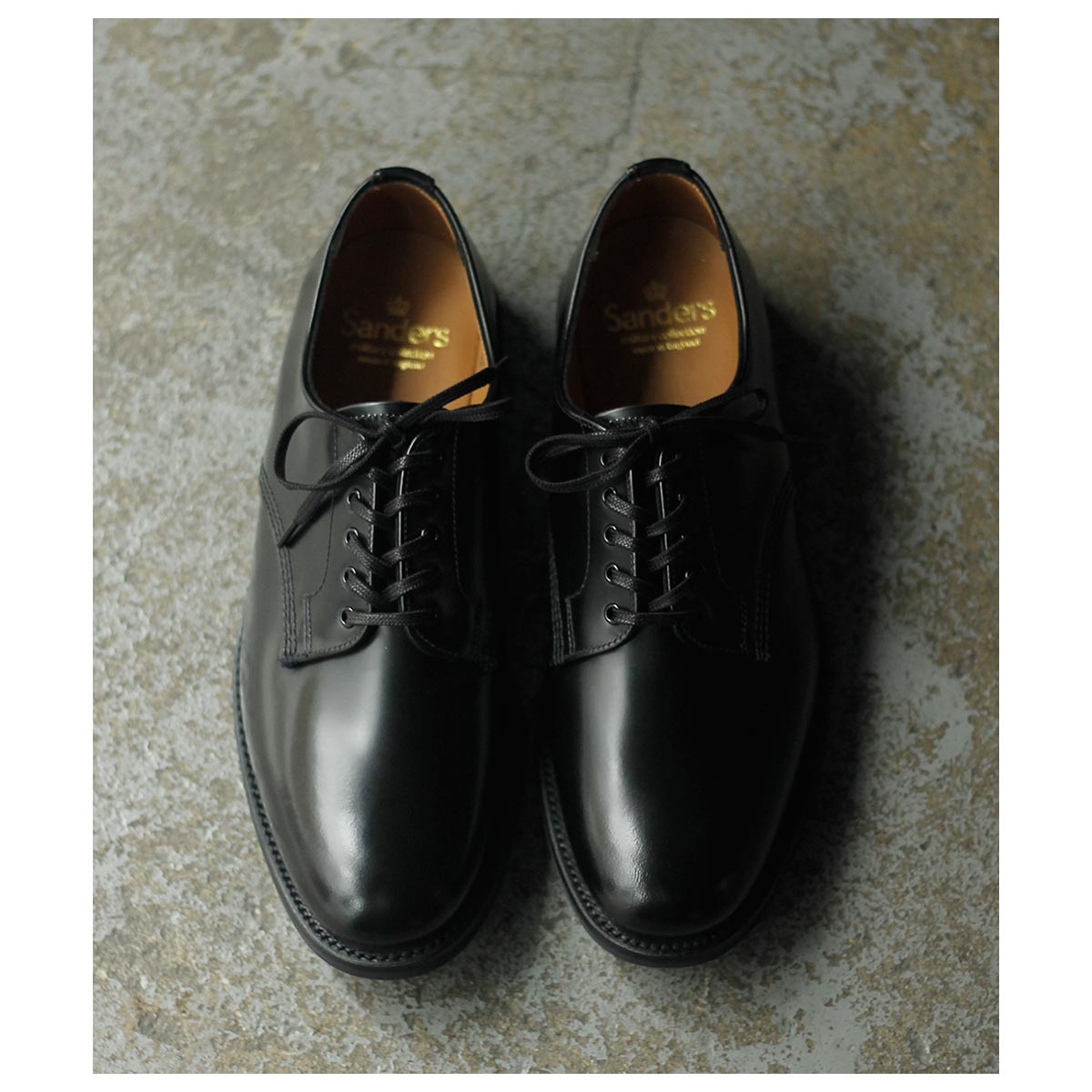  SANDERS ߥ꥿꡼ե 塼 MILITARY OFFICER SHOE MADE IN ENGLAND (SD-2246-BLACK)
