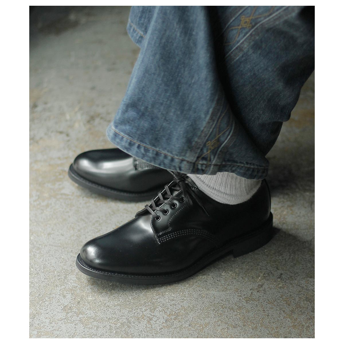  SANDERS ߥ꥿꡼ե 塼 MILITARY OFFICER SHOE MADE IN ENGLAND (SD-2246-BLACK)