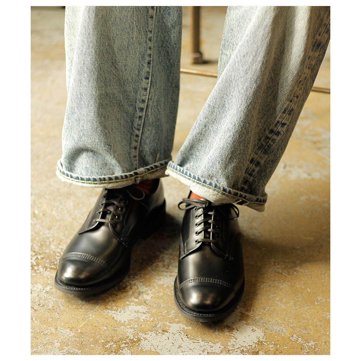  SANDERS ߥ꥿꡼ӡ 塼  åץȥ ֥å 1128 MILITARY DERBY SHOES BLACK (1128-BLACK)