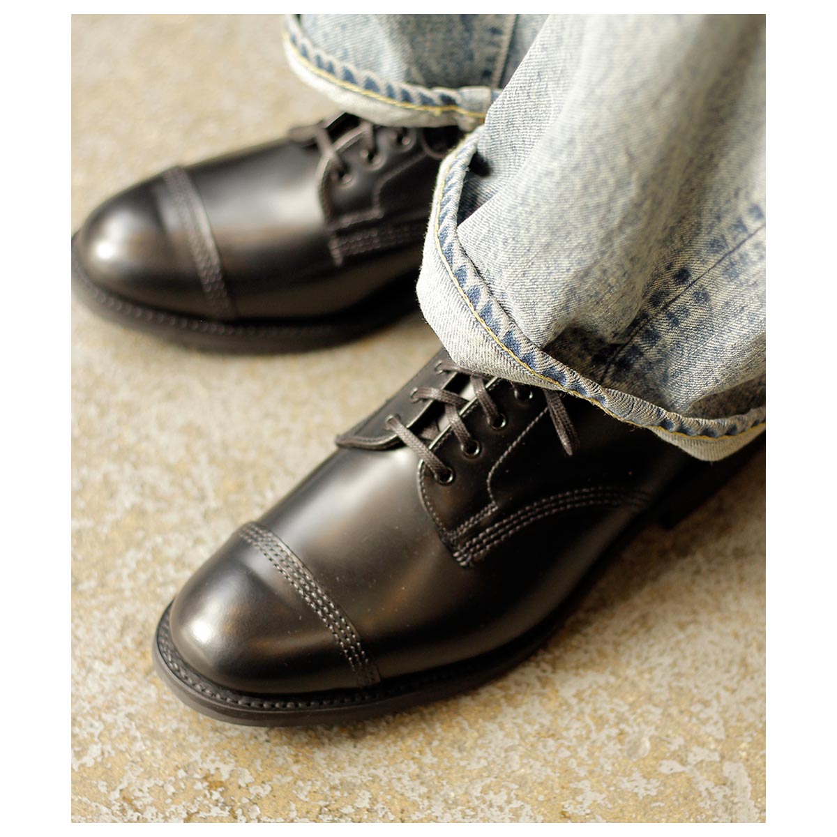  SANDERS ߥ꥿꡼ӡ 塼  åץȥ ֥å 1128 MILITARY DERBY SHOES BLACK (1128-BLACK)