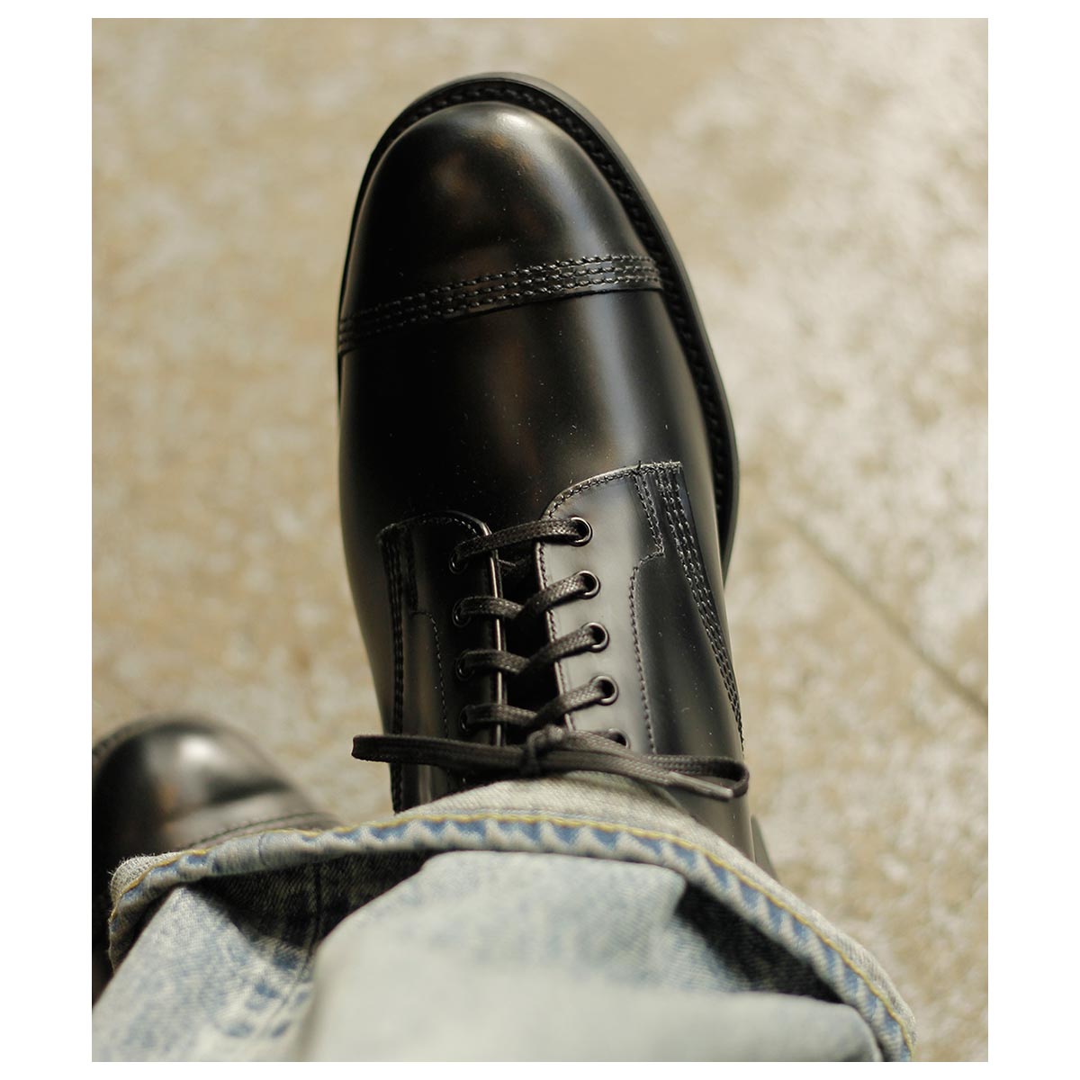  SANDERS ߥ꥿꡼ӡ 塼  åץȥ ֥å 1128 MILITARY DERBY SHOES BLACK (1128-BLACK)
