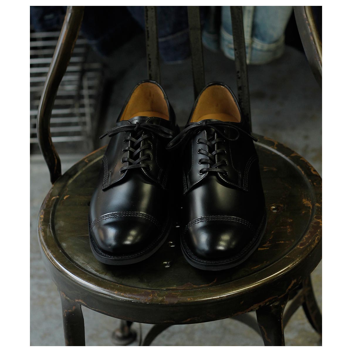  SANDERS ߥ꥿꡼ӡ 塼  åץȥ ֥å 1128 MILITARY DERBY SHOES BLACK (1128-BLACK)