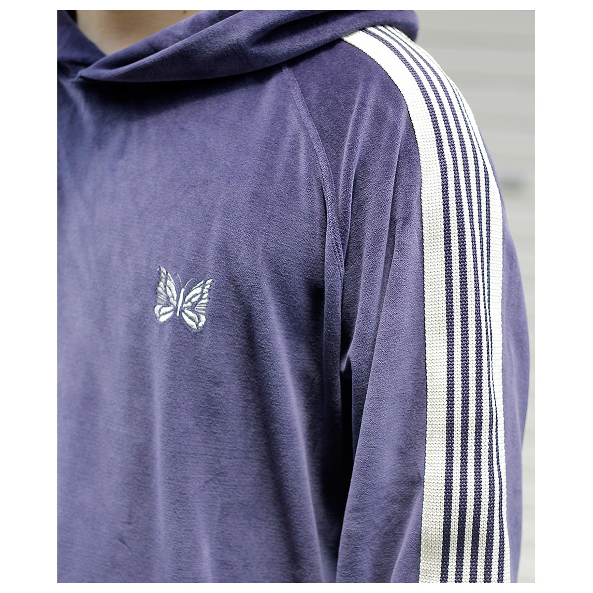 �ˡ��ɥ륺 NEEDLES   �٥��� �ȥ�å� �ա��ǥ��� Track Hoody - C/PE Velour (RW324)