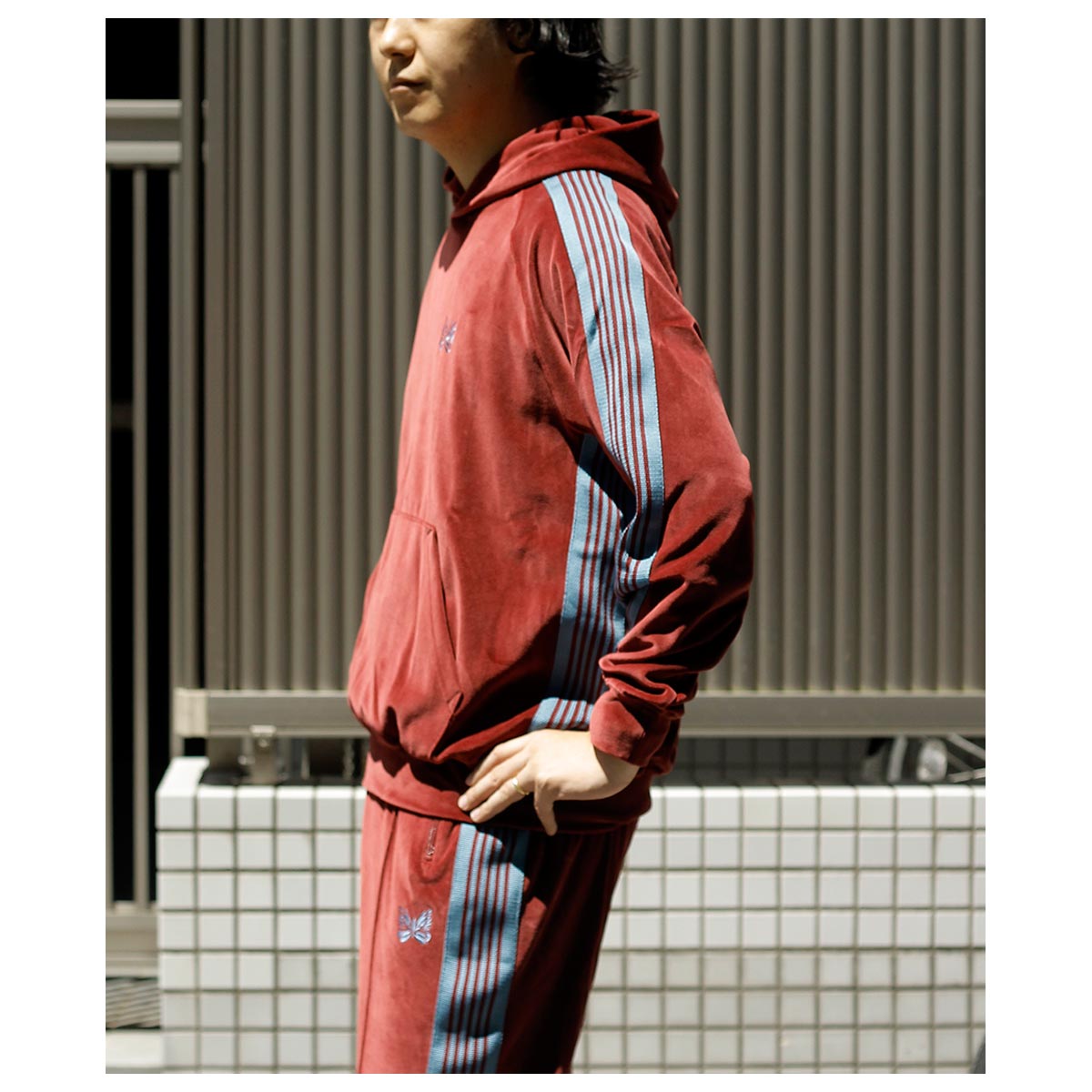 �ˡ��ɥ륺 NEEDLES   �٥��� �ȥ�å� �ա��ǥ��� Track Hoody - C/PE Velour (RW324)