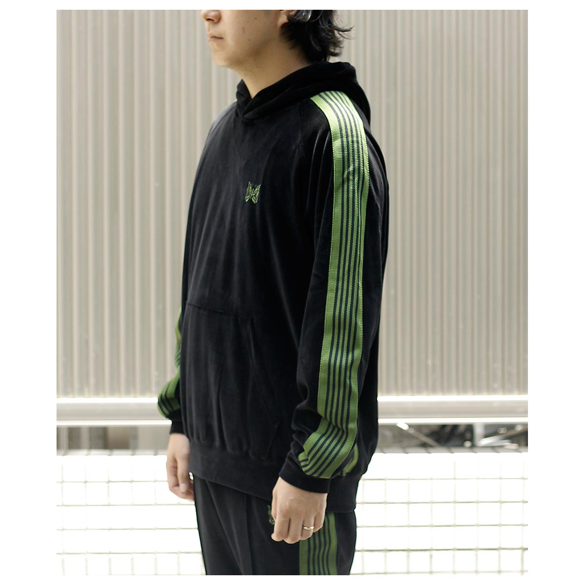 �ˡ��ɥ륺 NEEDLES   �٥��� �ȥ�å� �ա��ǥ��� Track Hoody - C/PE Velour (RW324)