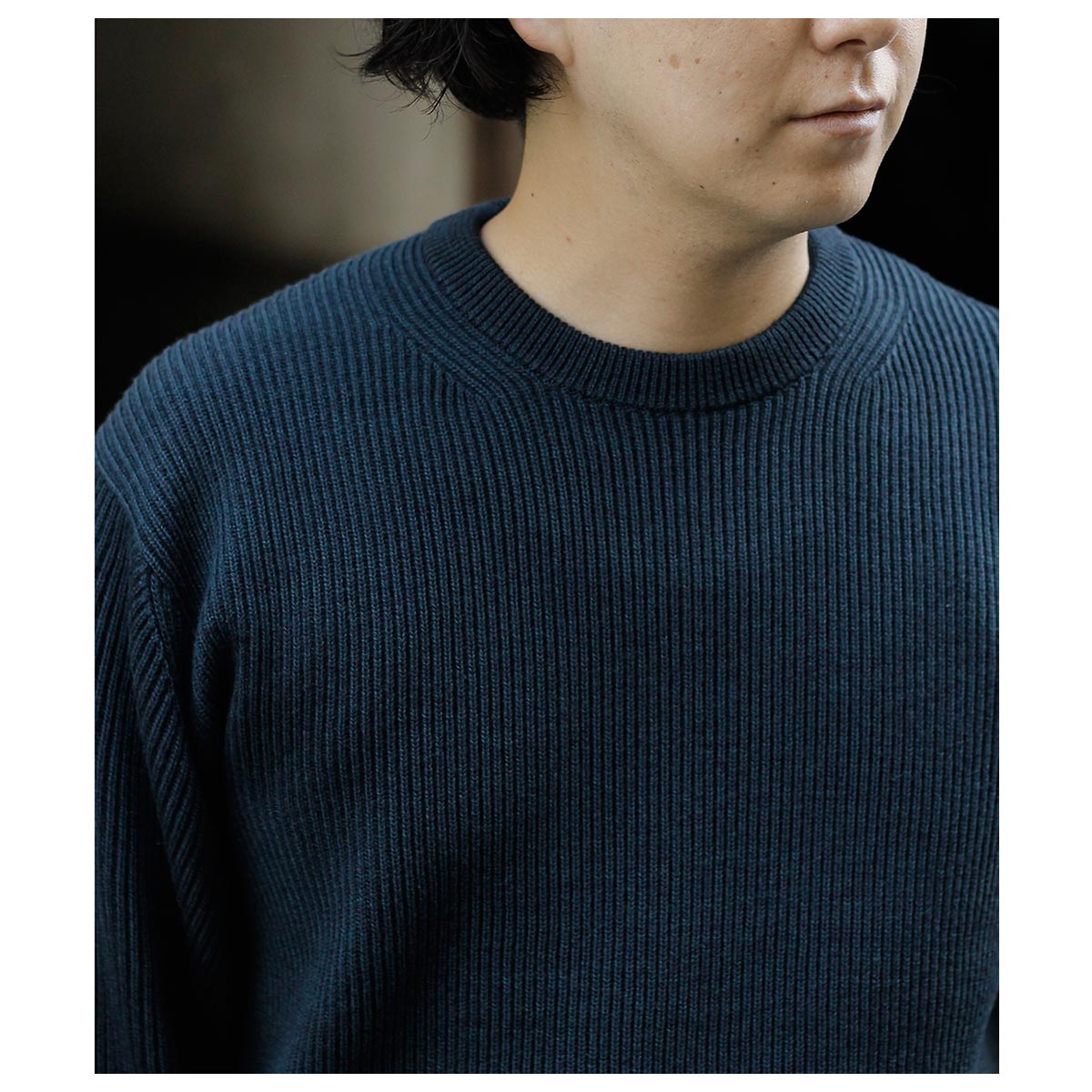 Хȥʡ BATONER å  롼ͥå SOLID WOOL RIB CREW NECK (BN-25FM-042)