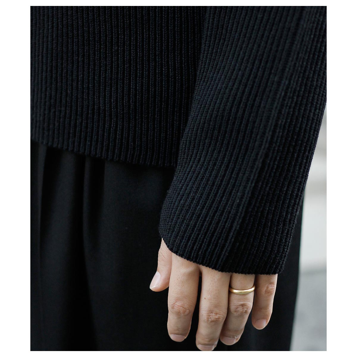 Хȥʡ BATONER å  롼ͥå SOLID WOOL RIB CREW NECK (BN-25FM-042)