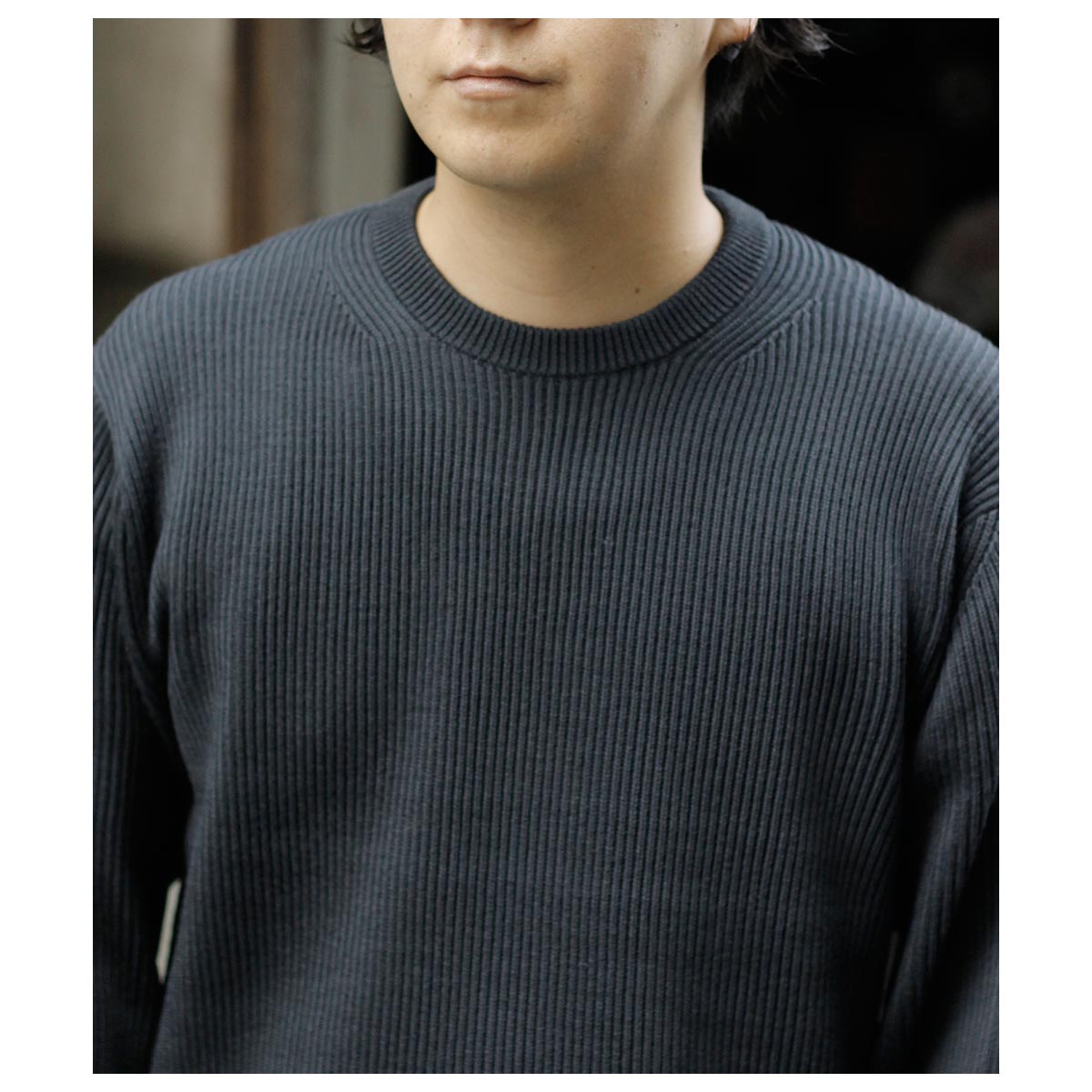 Хȥʡ BATONER å  롼ͥå SOLID WOOL RIB CREW NECK (BN-25FM-042)